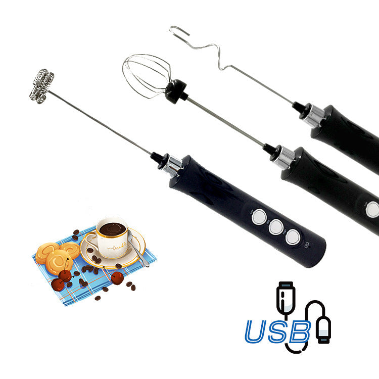 Whisk milk frother three-in-one 3-speed speed regulation