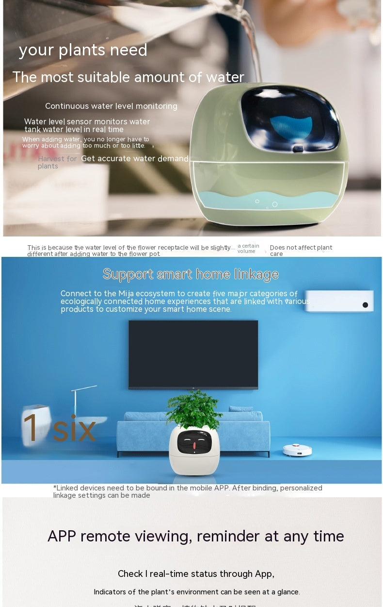 Smart Planter Endless Fun Over 49 Rich Expressions 7 Smart Sensors And AI Chips Make Raising Plants Easy And Fun